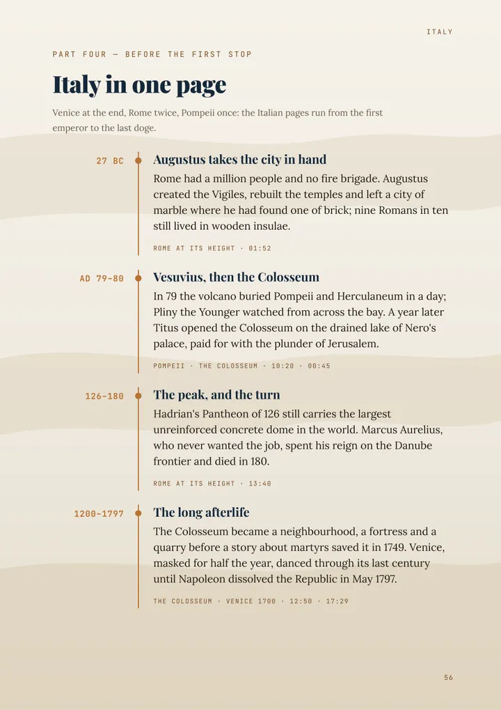 Page 56: Italy in one page